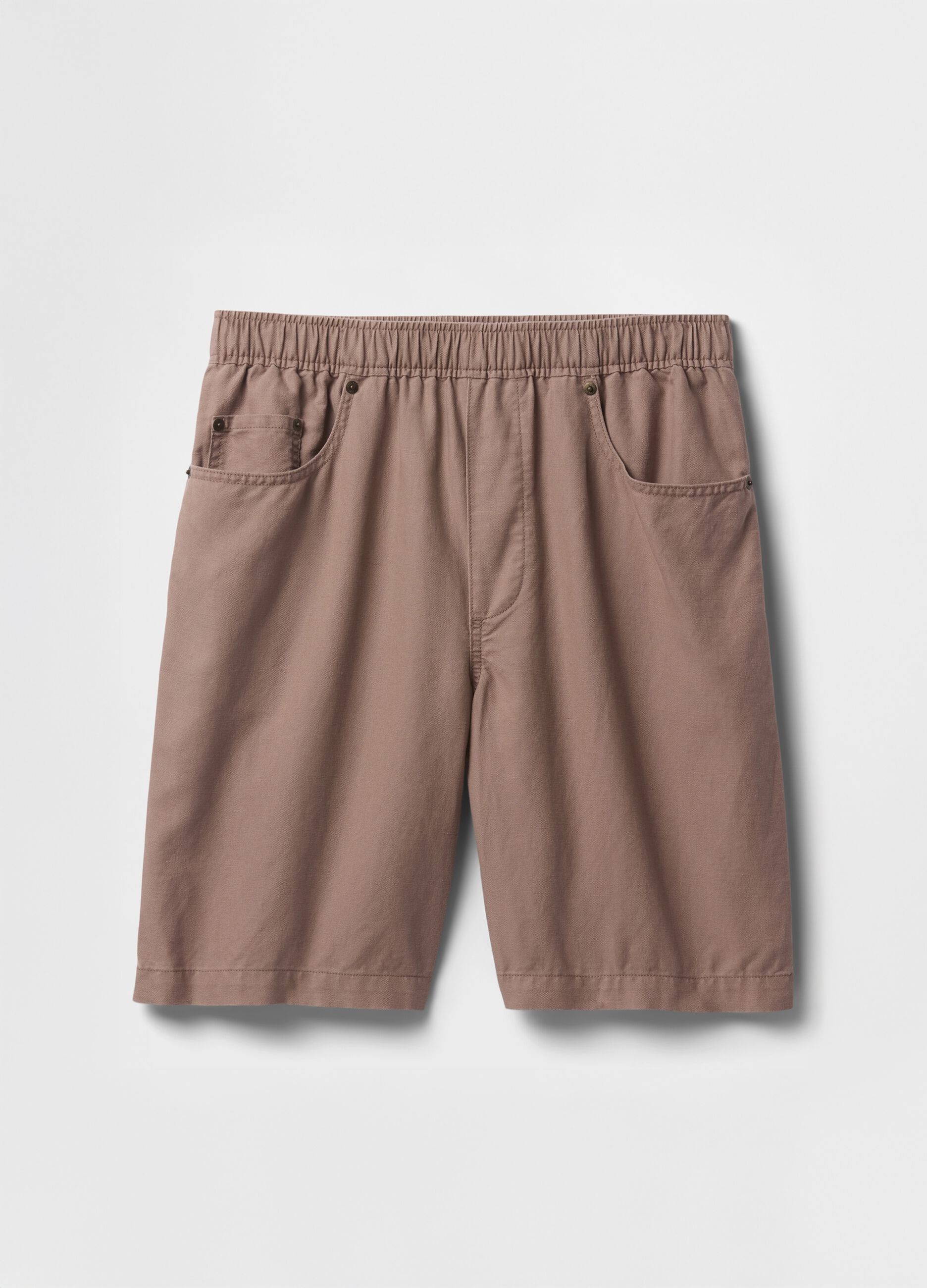 Brown linen and cotton shorts by Gap