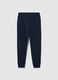 Boys' Blue Regular Fit Cotton Jogger Trousers_4