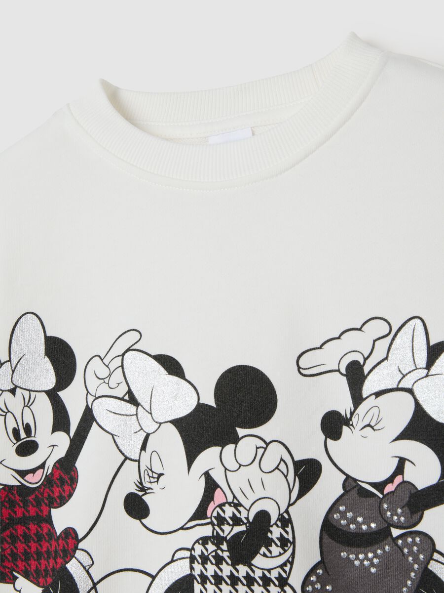 Girl's set in black and white cotton regular fit with Mickey print_2