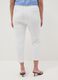 White slim fit stretch cotton blend trousers_2