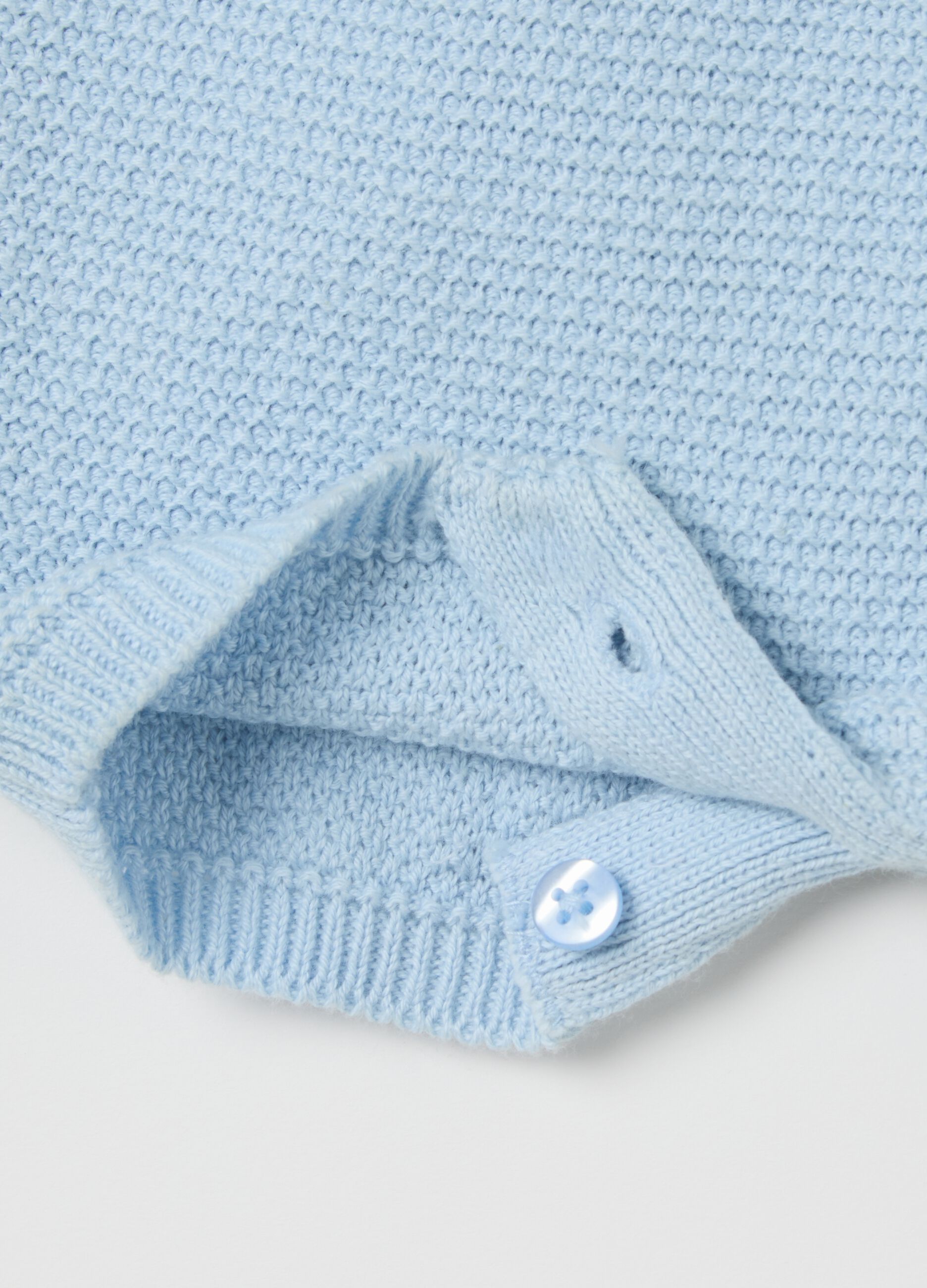 Sky blue and white pure cotton romper