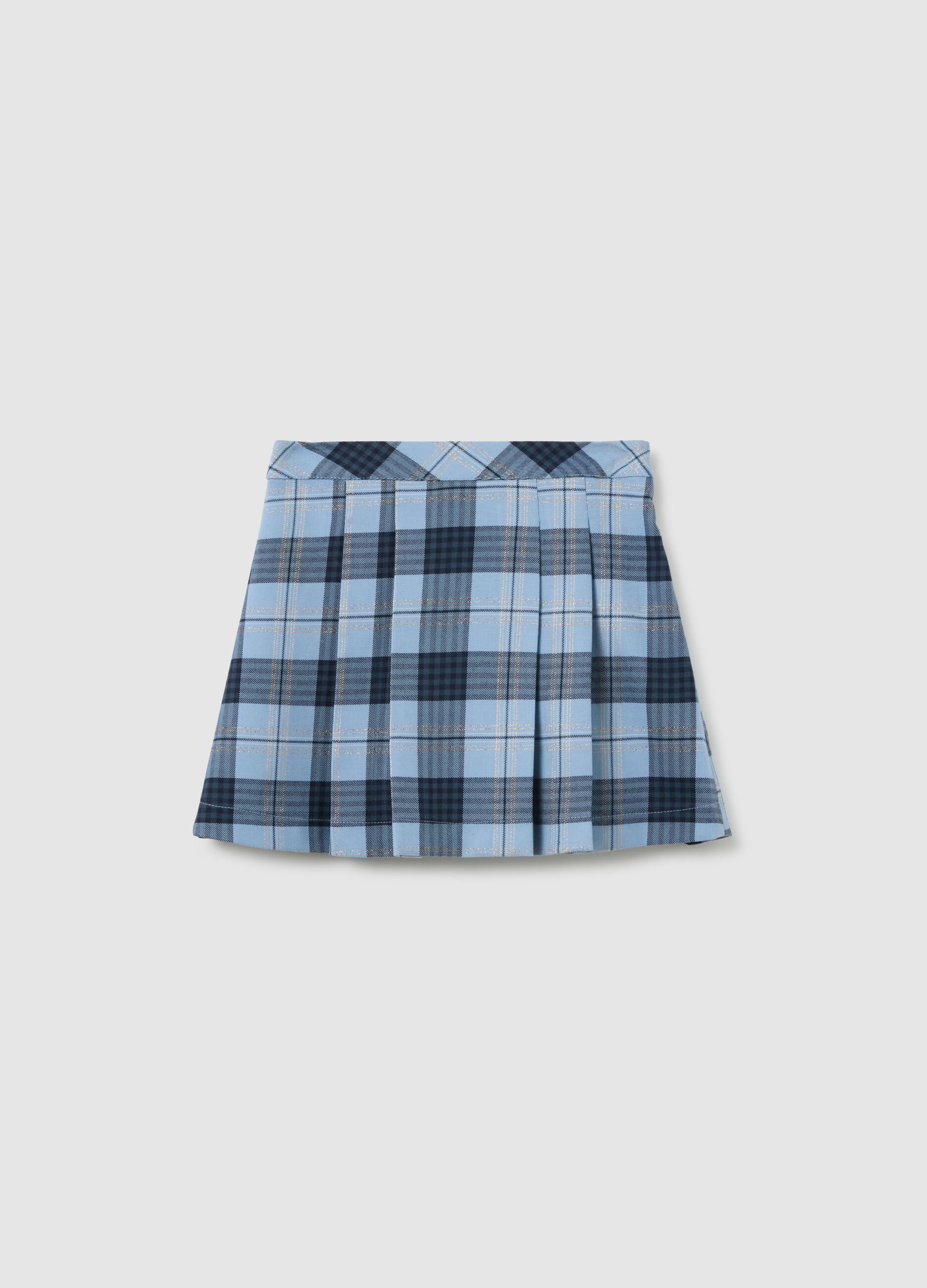Multicolour checked skirt for girls regular fit