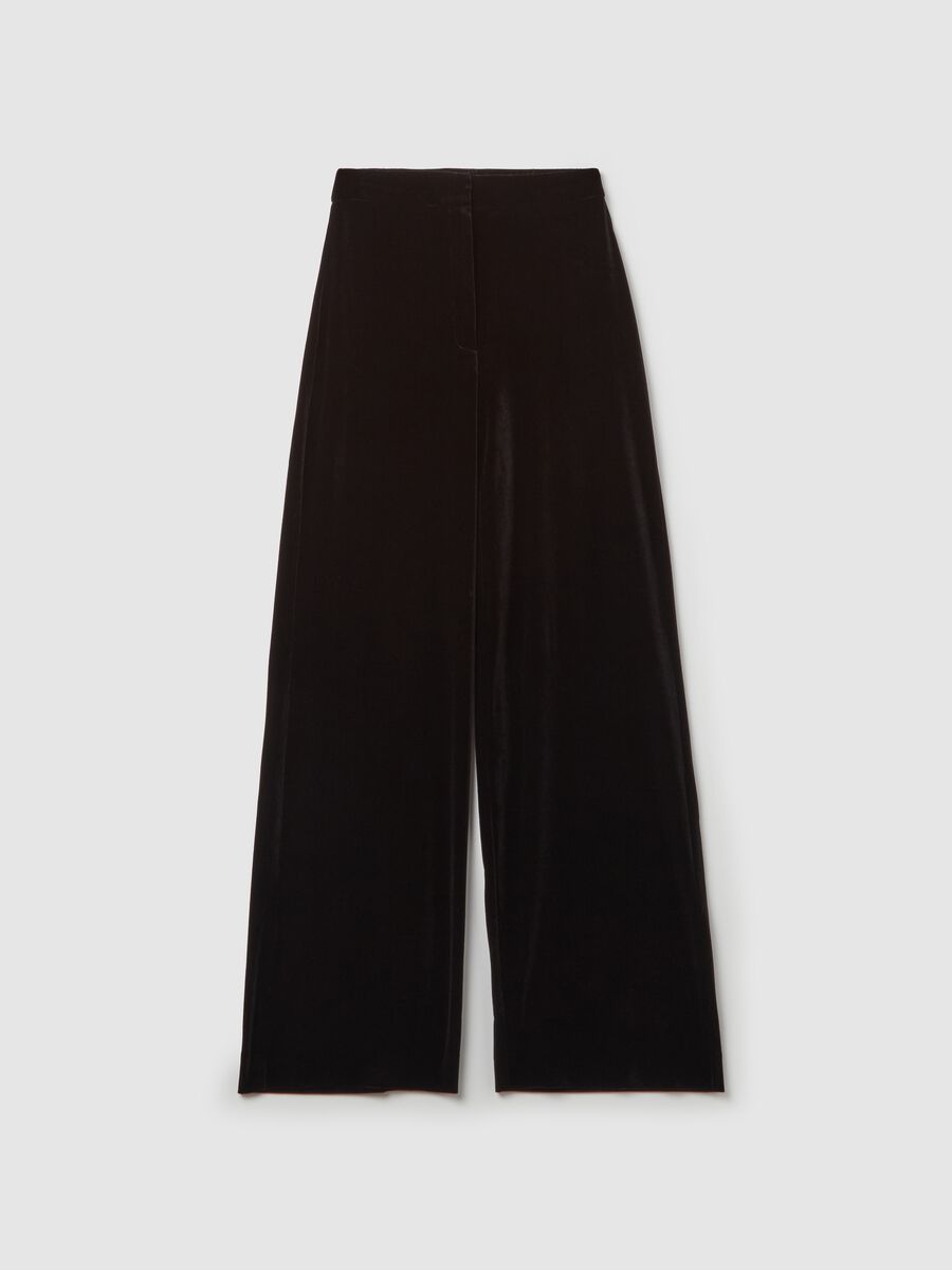 Wide-leg trousers in velvet_4