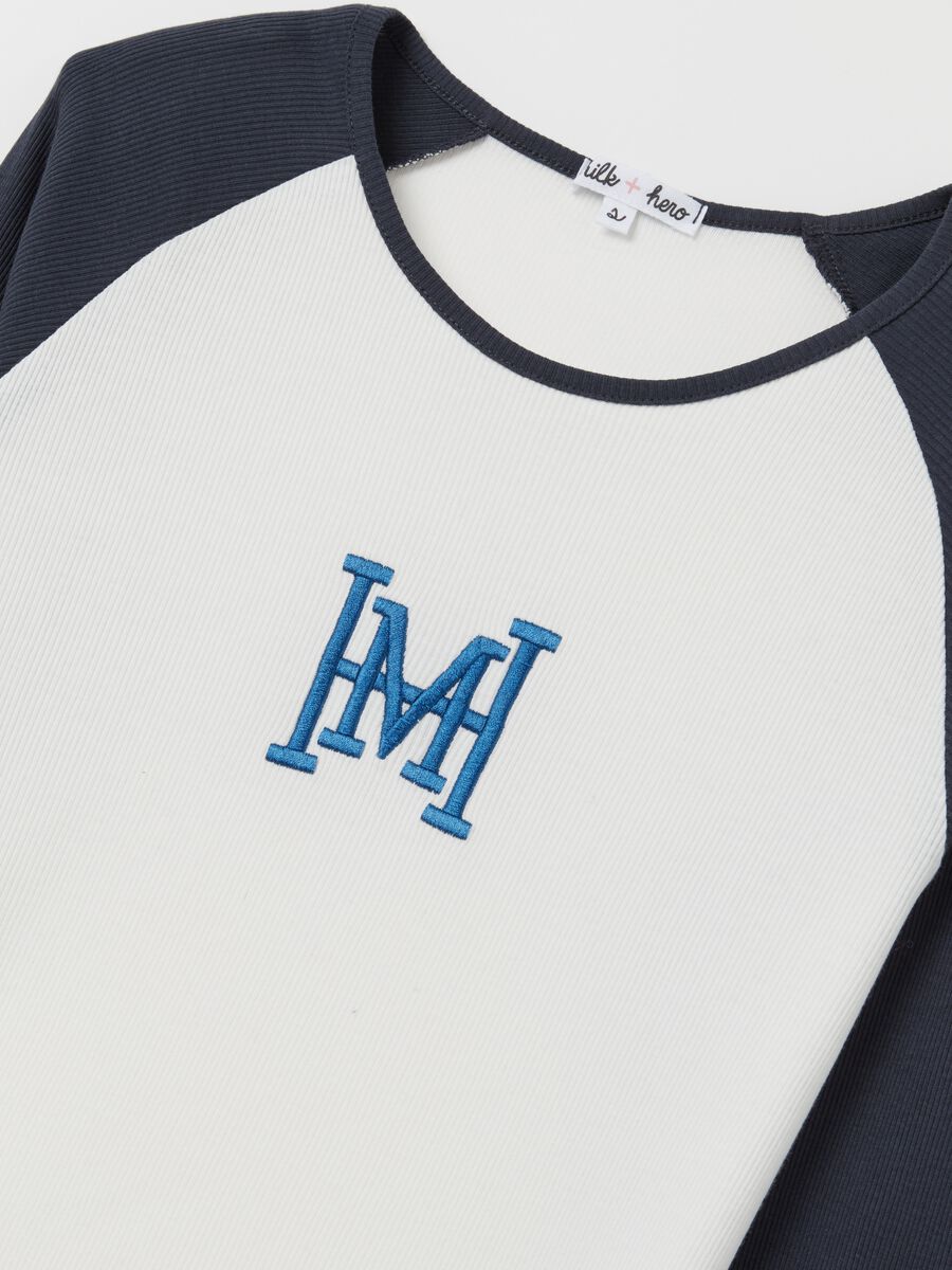 Ribbed T-shirt with long raglan sleeves_5