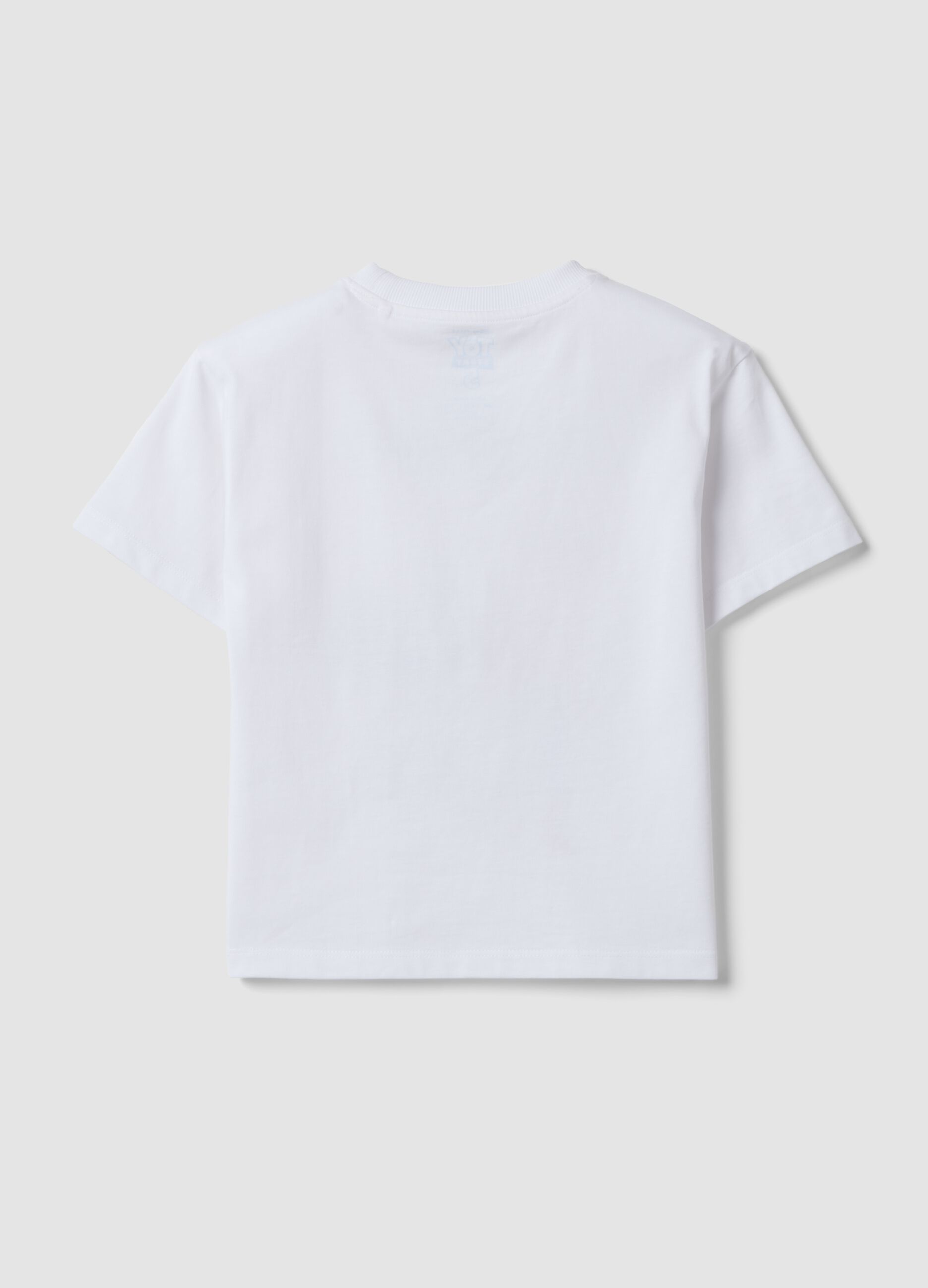 White pure cotton Toy Story print T-shirt for boys