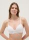 White triangle bra in stretchy cotton with padding_0