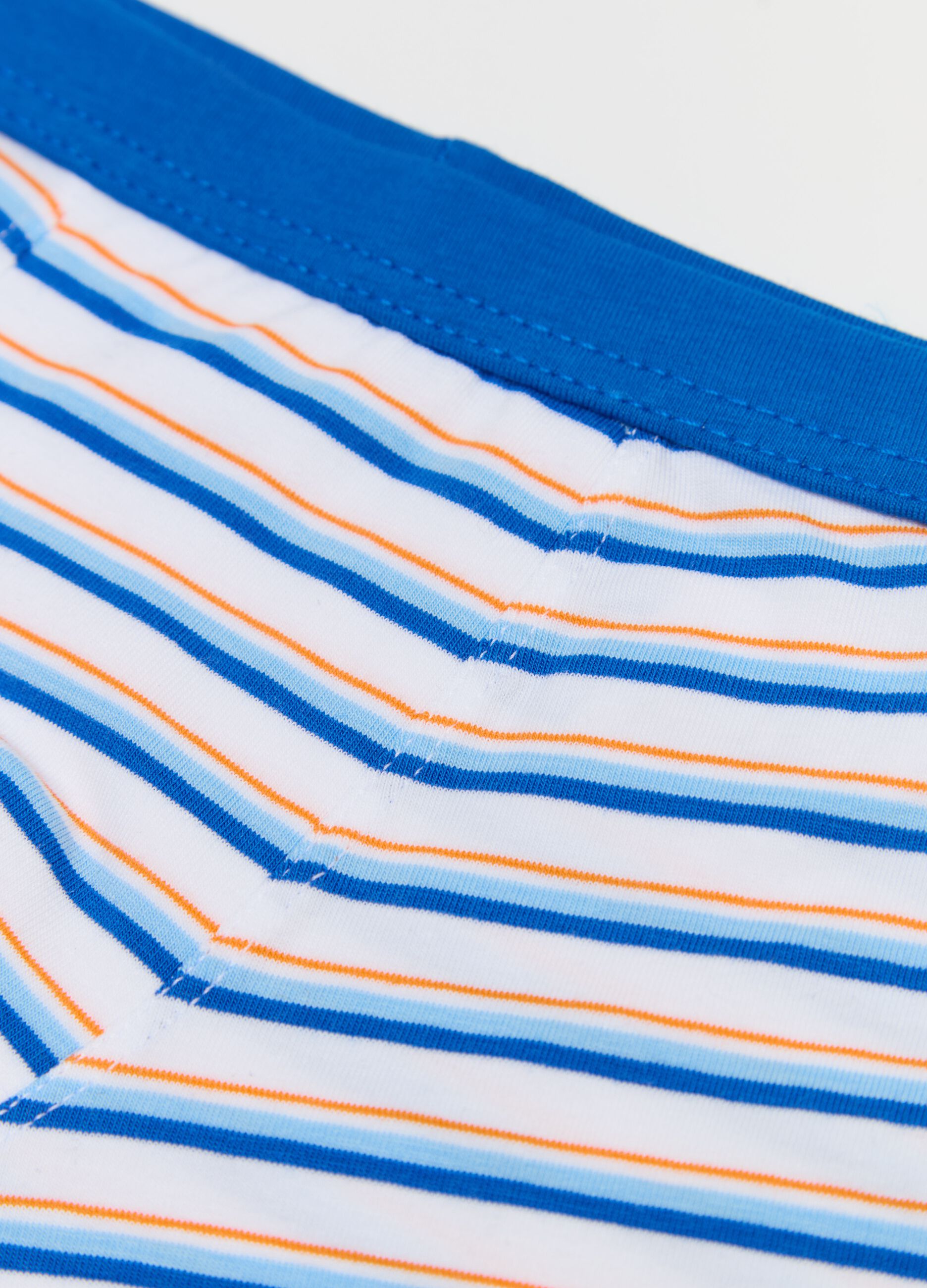 Striped boxers in stretch cotton