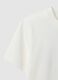 T-shirt in cotone elasticizzato bianco da bambino oversize fit con logo_3