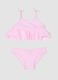 Pink stretch bikini with ruffles_0