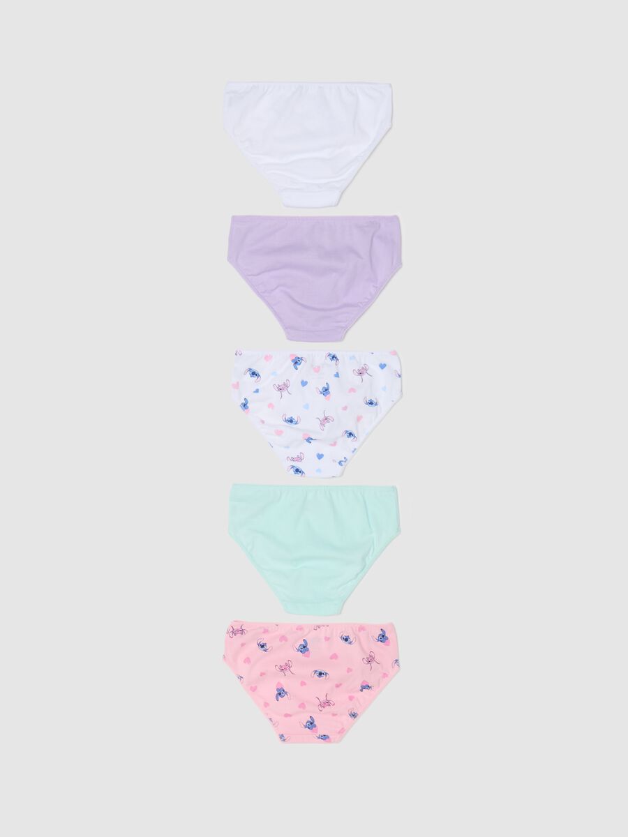 Five-pack cotton briefs with Angel & Stitch print_1