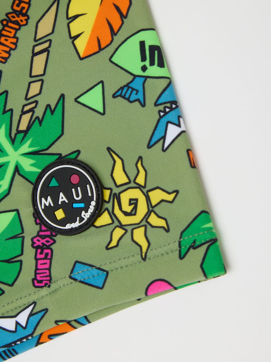 Children's multicolour swimwear in stretchy blend with elastic band_2