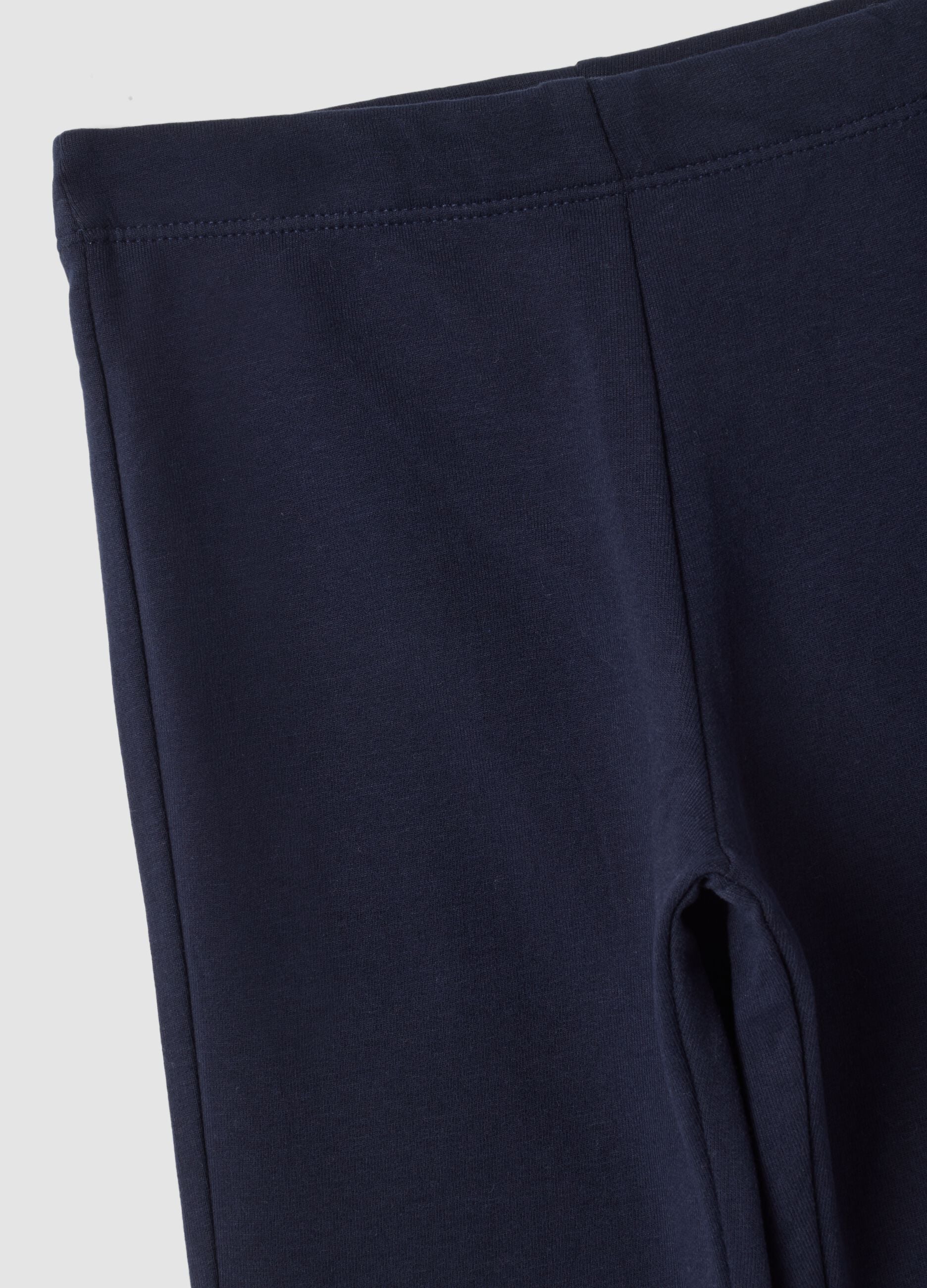 Blue stretch organic cotton leggings