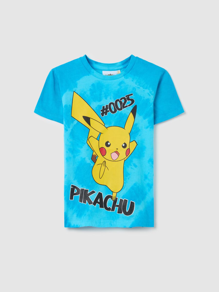 Cotton T-shirt with Pikachu print_0