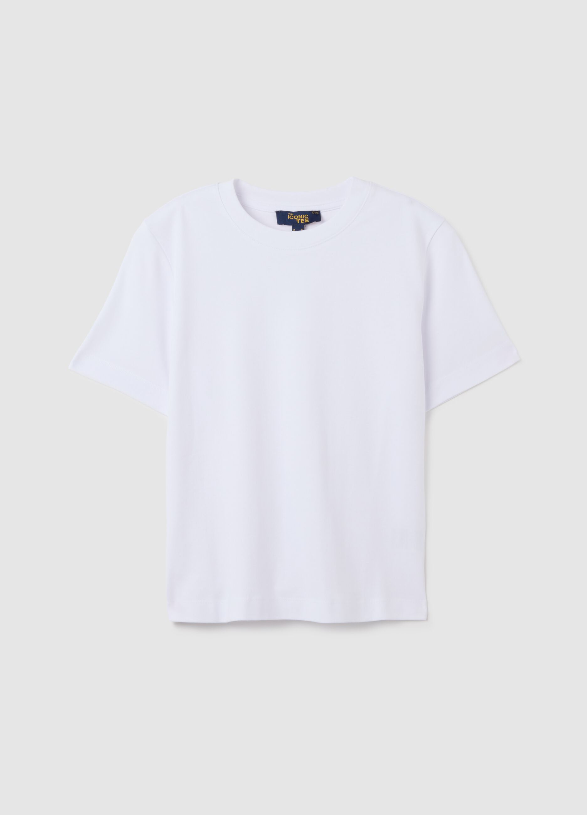 White pure cotton regular fit t-shirt