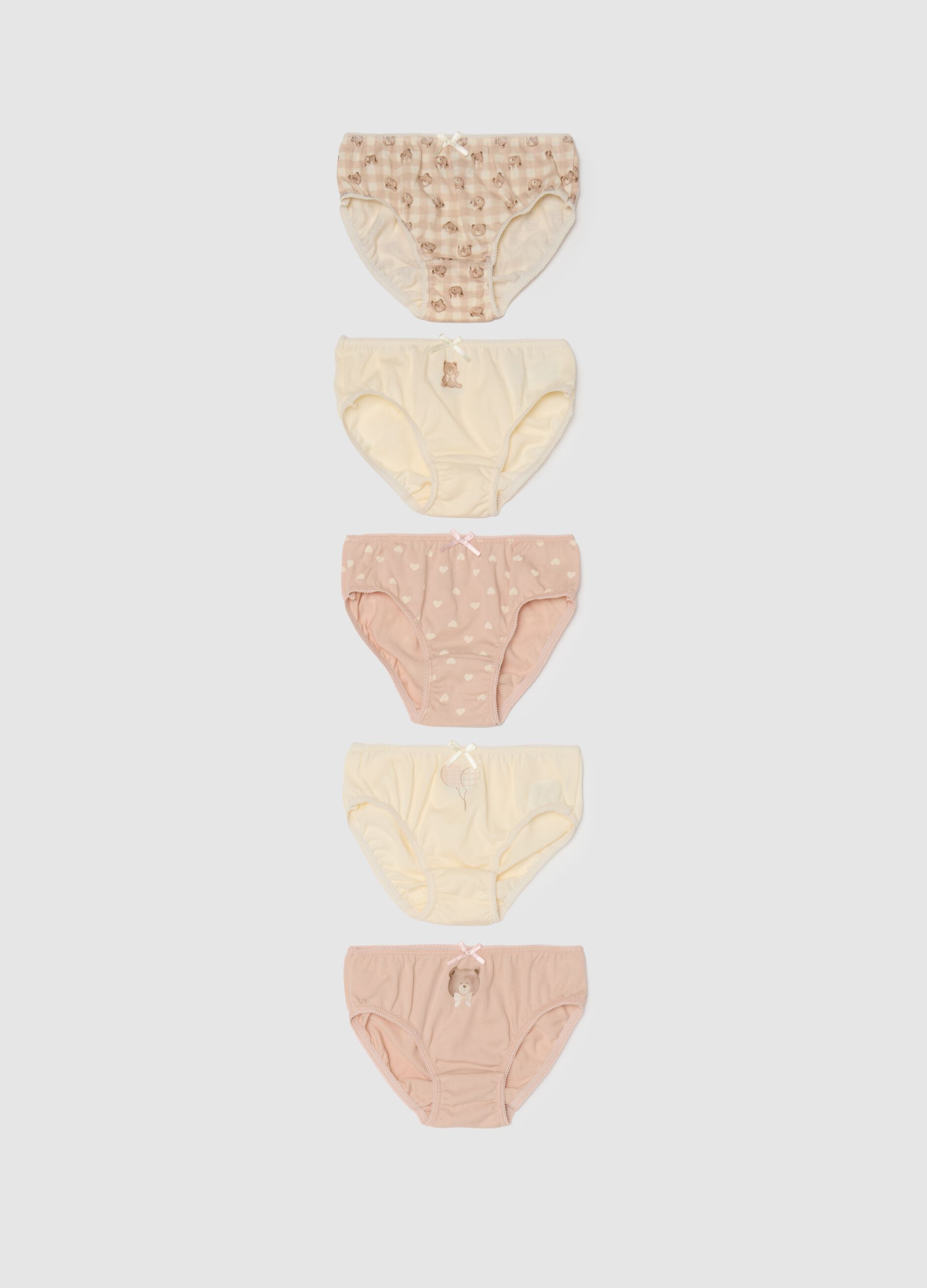 Multipack of Multicolor Pure Cotton Baby Girl Panties