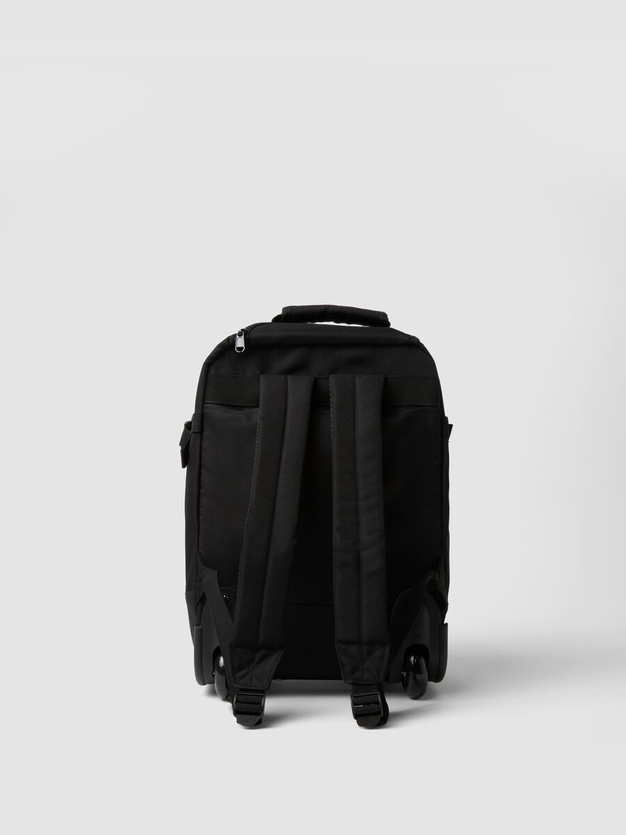 Borsa trolley nera con spallacci e manico telescopico_1