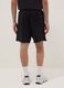 Black pure cotton relaxed-fit Bermuda shorts with raw-cut hems_2