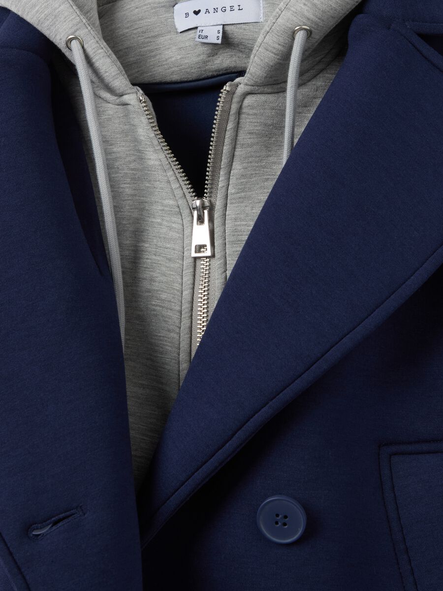 Short blue double-breasted peacoat jacket_5