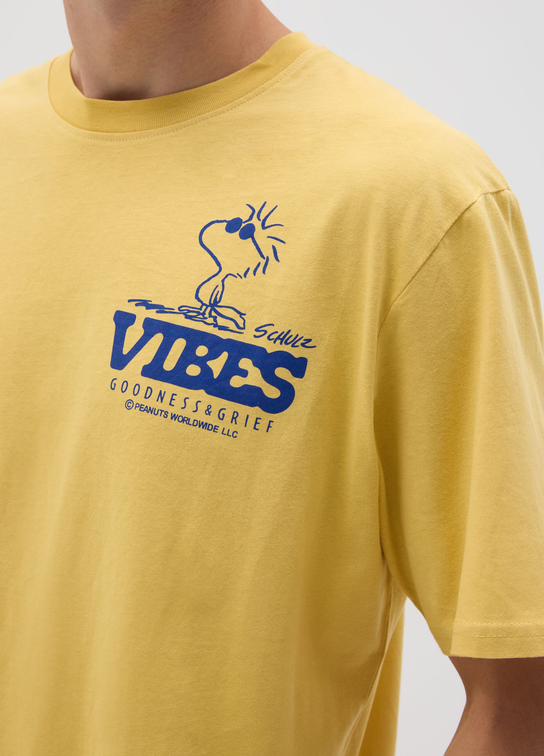 Yellow Pure Cotton T-shirt Relaxed Fit