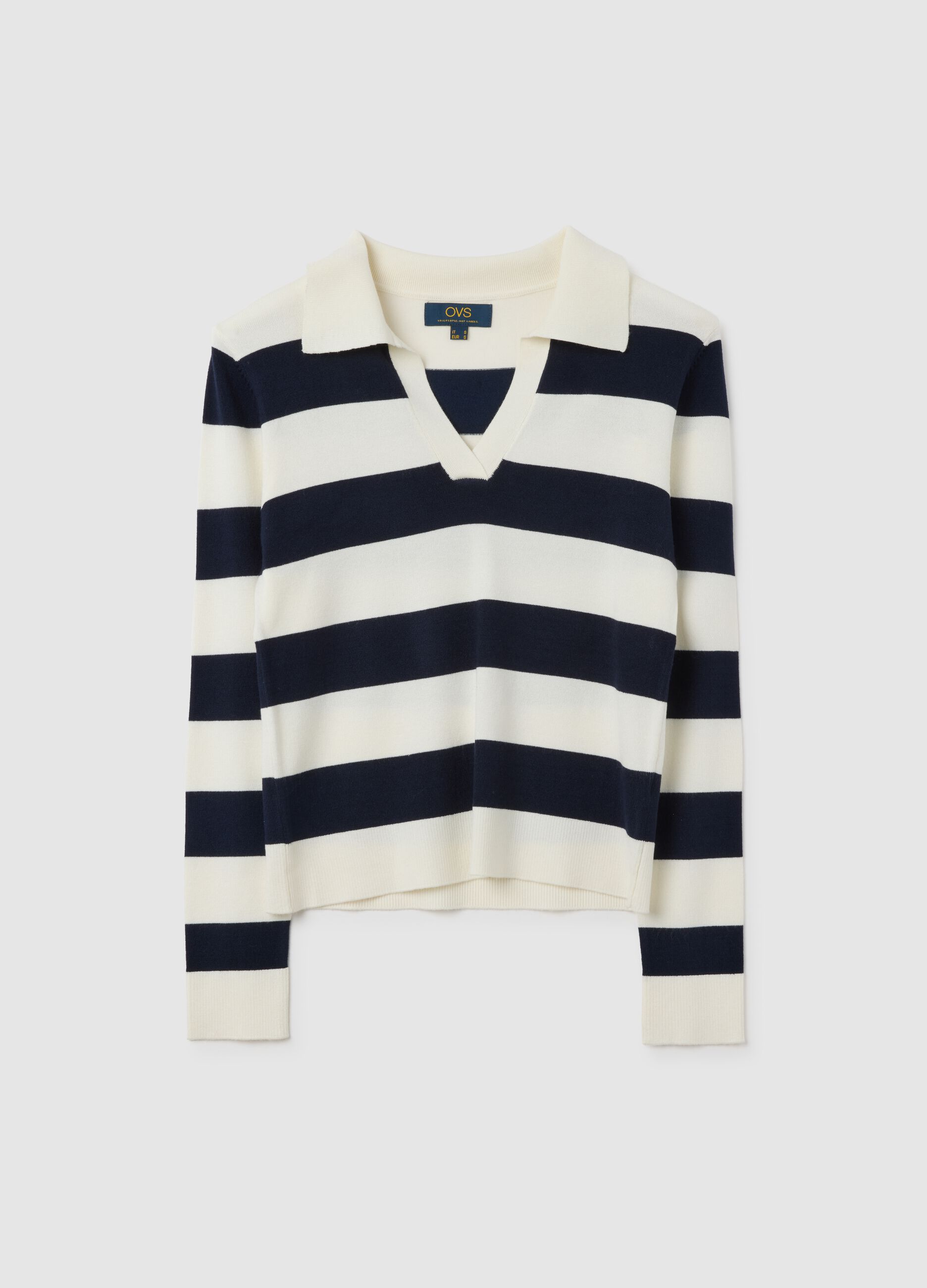Blue and white mixed regular fit sweater