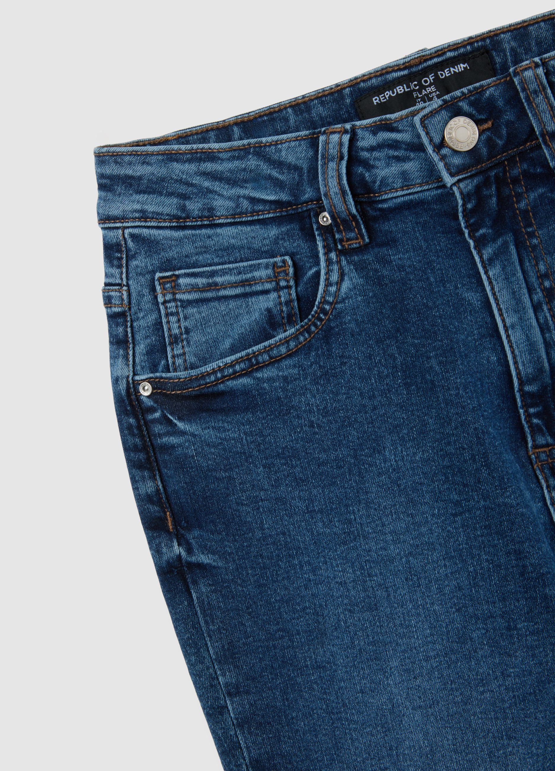 Women's Regular Fit Dark Blue Denim Jeans