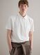 White Stretch Cotton Short Sleeve Polo Regular Fit_0