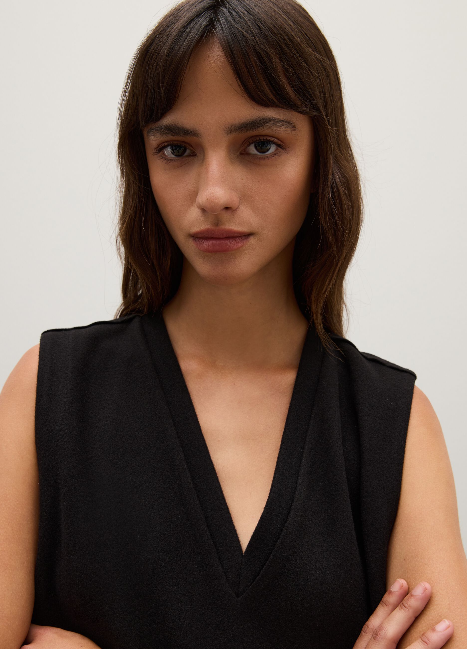 Long Sleeveless Black Dress
