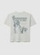 Children's grey pure cotton T-shirt regular fit with New York Knicks print_4