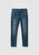 Blue Stretch Denim Skinny Fit Jeans_4