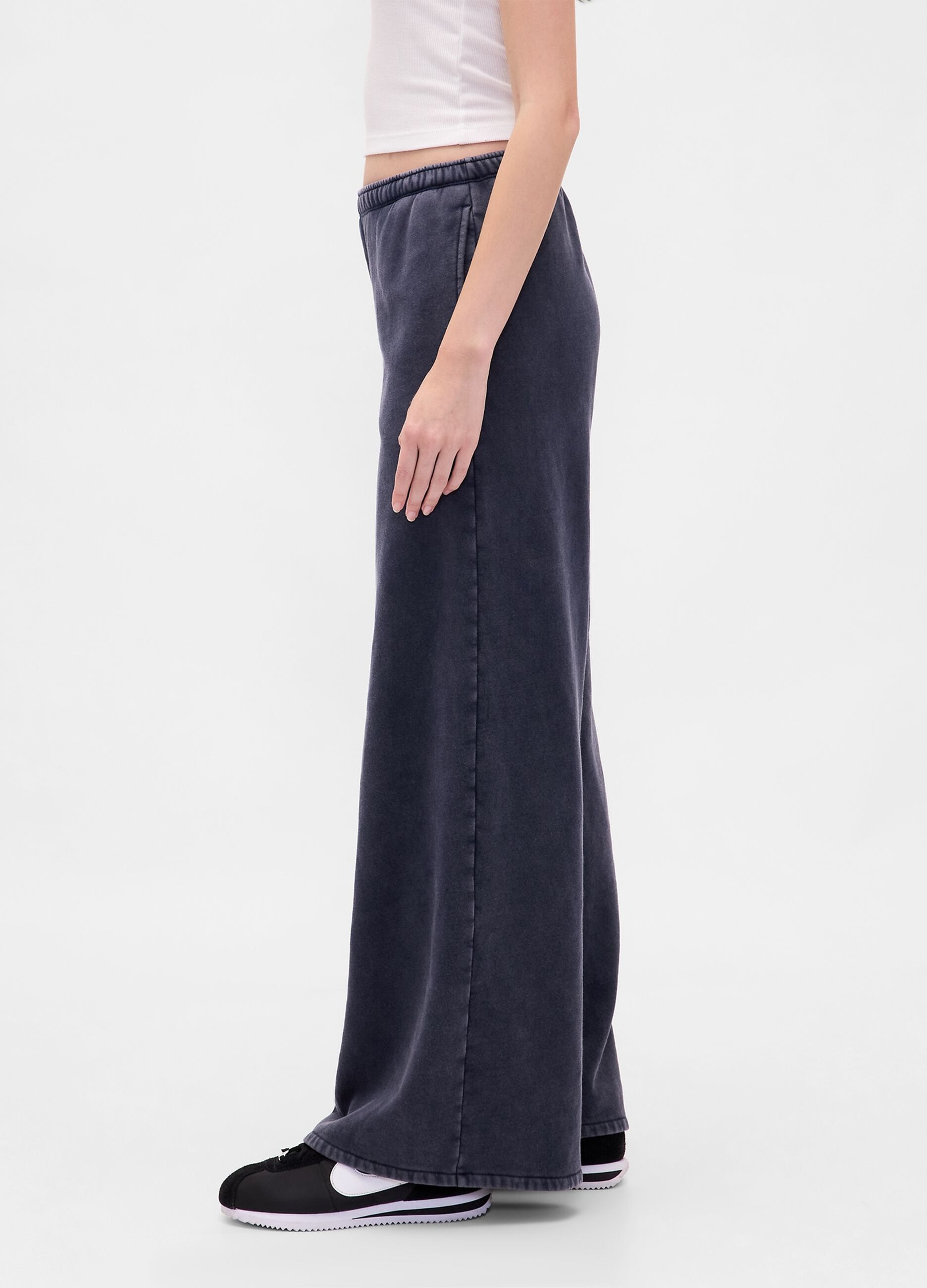 Grey Trousers in Cotton and Polyester Blend
