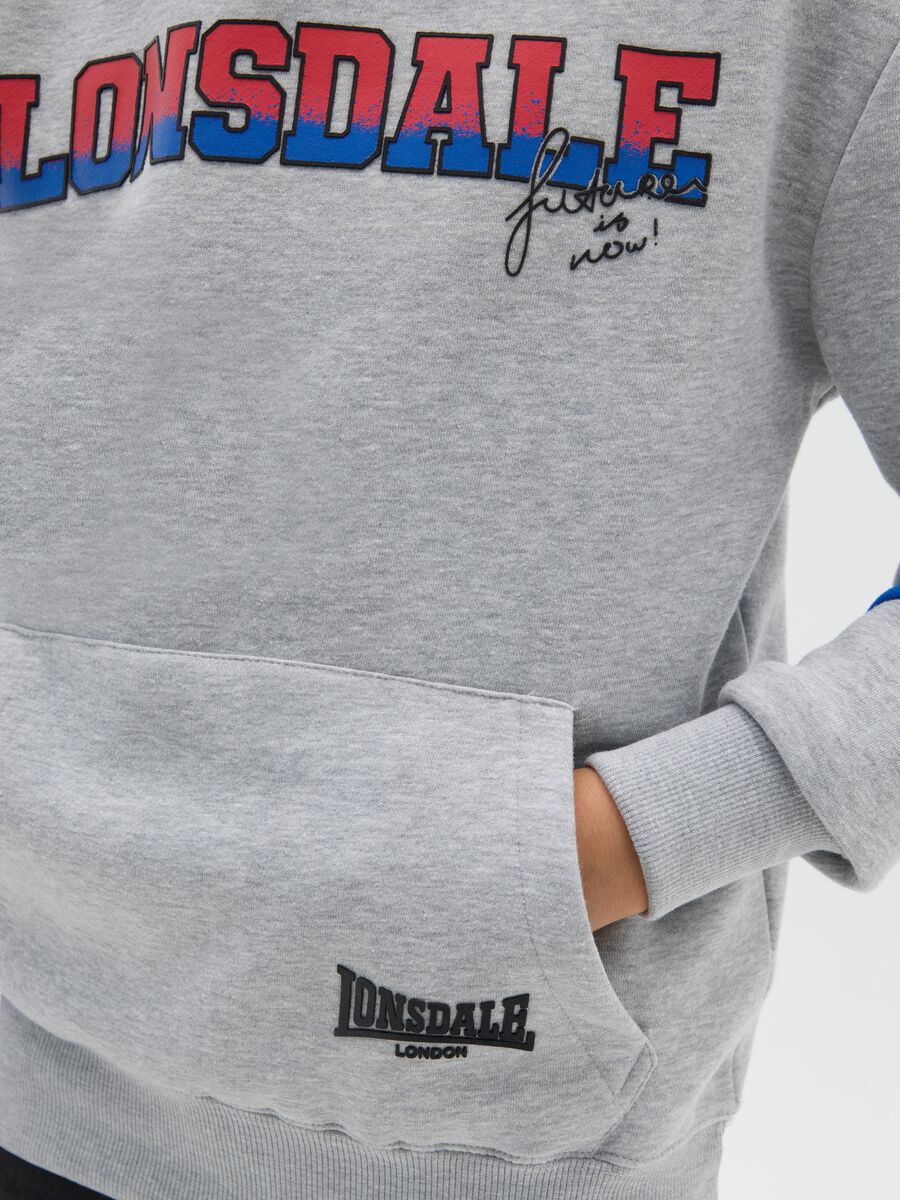 Children's grey cotton blend hoodie regular fit_2