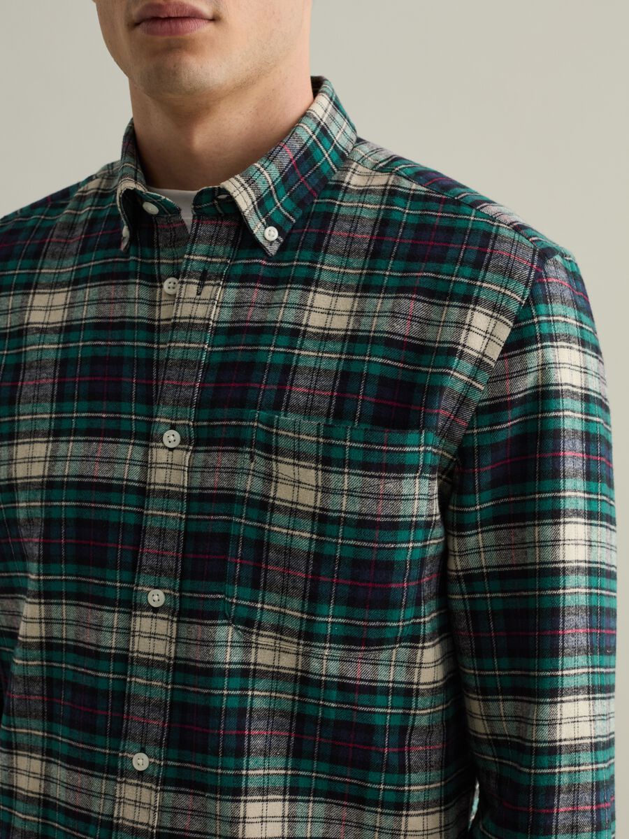 Chequered flannel shirt with pocket_3