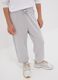 Grey pure organic cotton jogger trousers for boys, relaxed fit_2