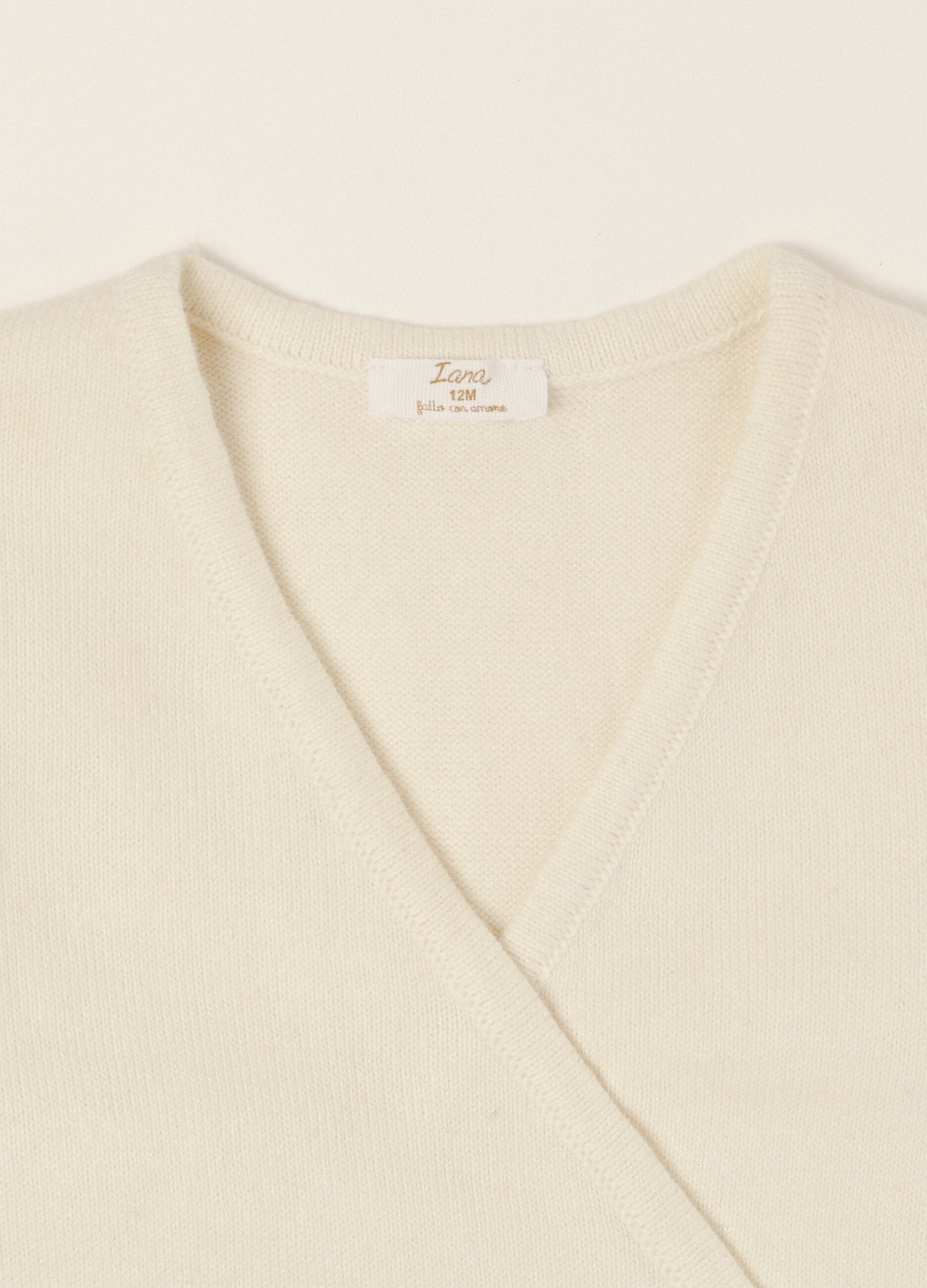 White pure cotton baby girl cardigan