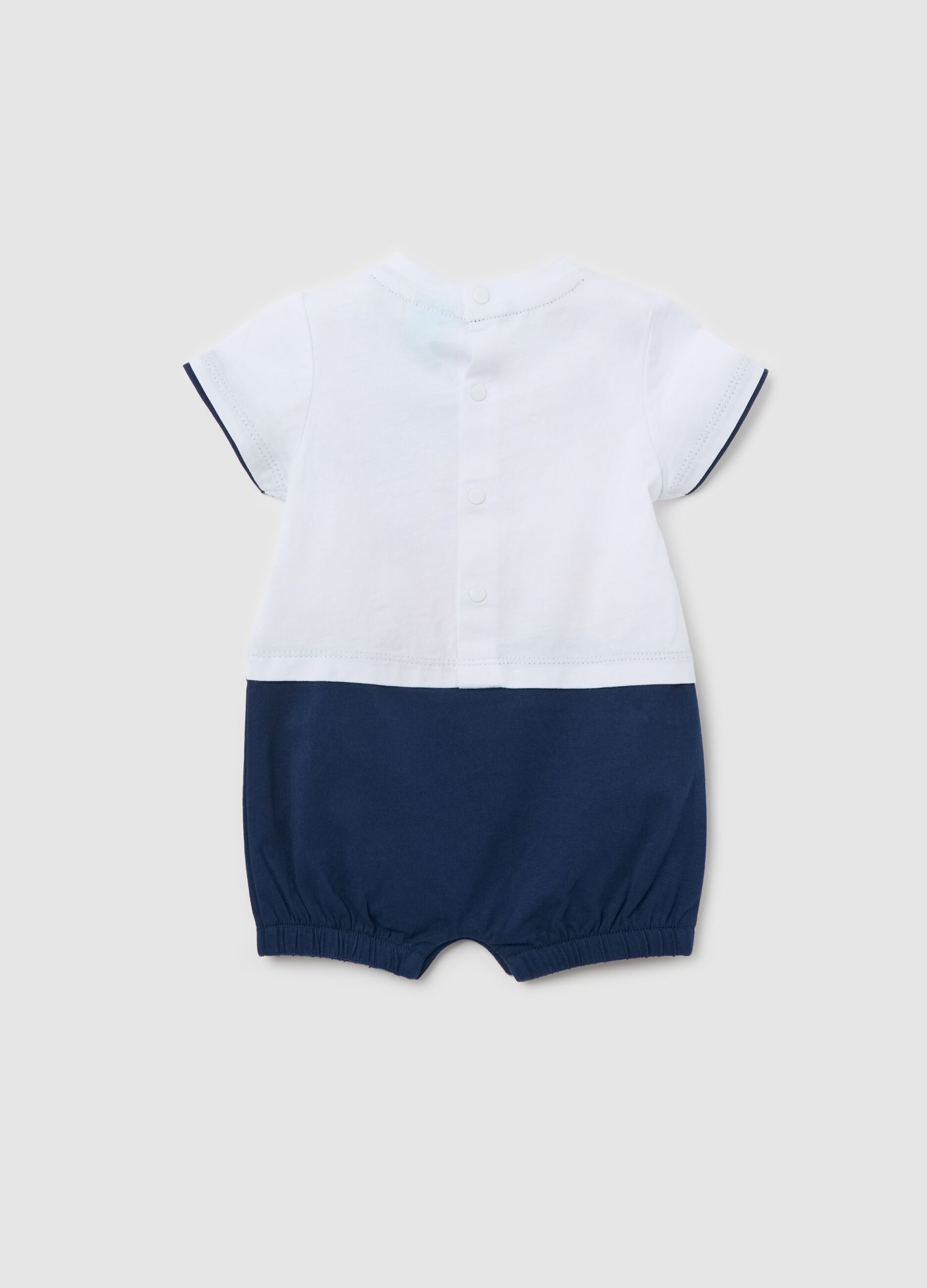 Blue and white Mickey Mouse newborn bodysuit