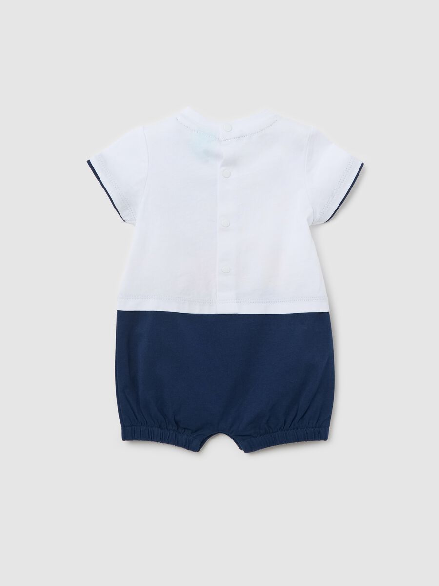 Blue and white Mickey Mouse newborn bodysuit_1