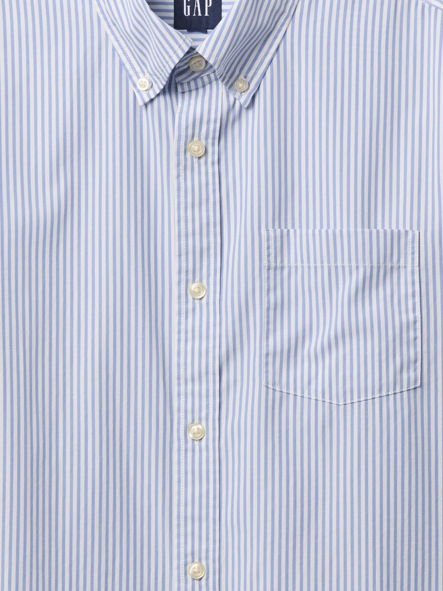 Blue Striped Cotton Shirt_4
