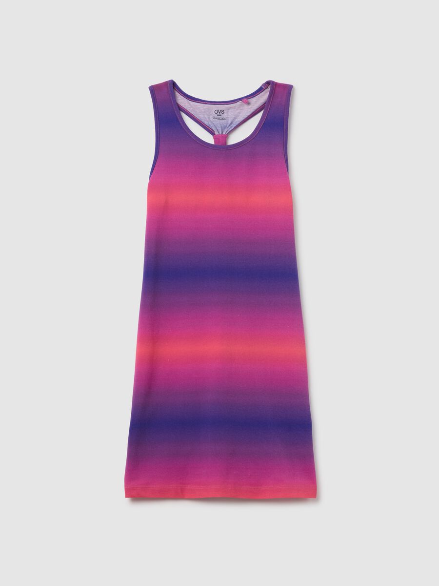 Multicolour Cotton Regular Fit Dress for Girls_0