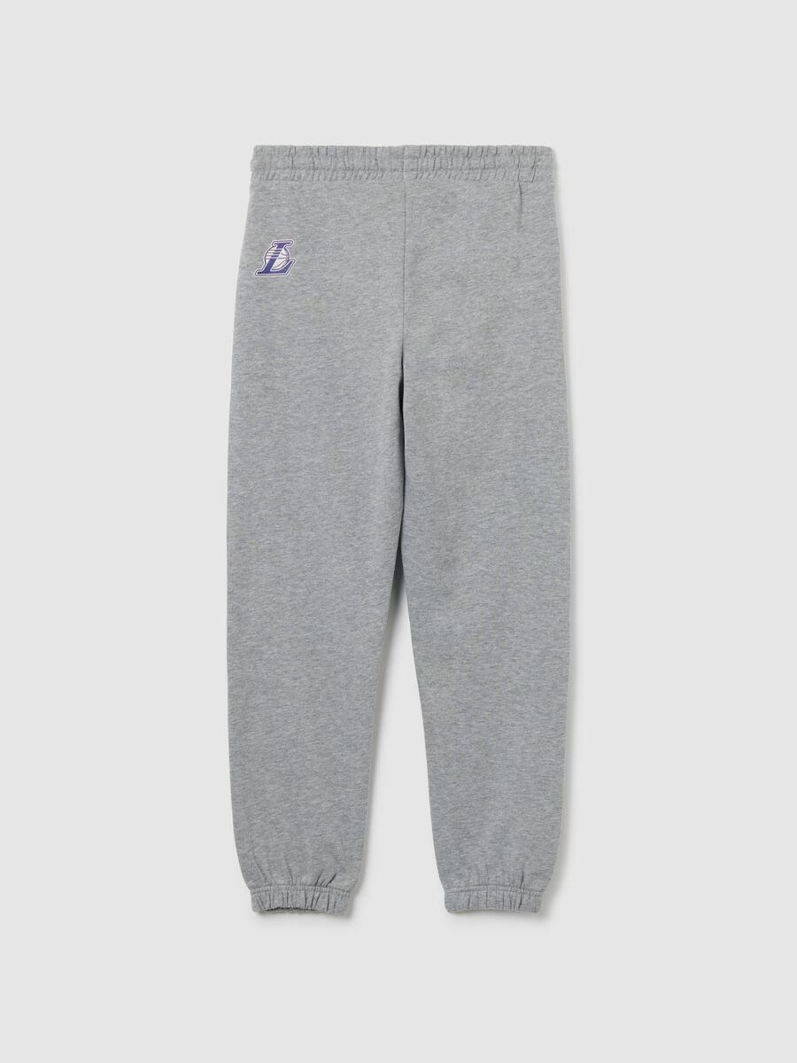 Boys' grey cotton-blend joggers_1