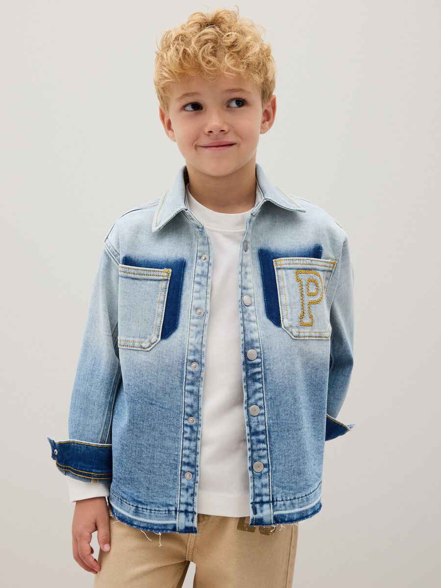 Children's denim shirt in regular fit_0