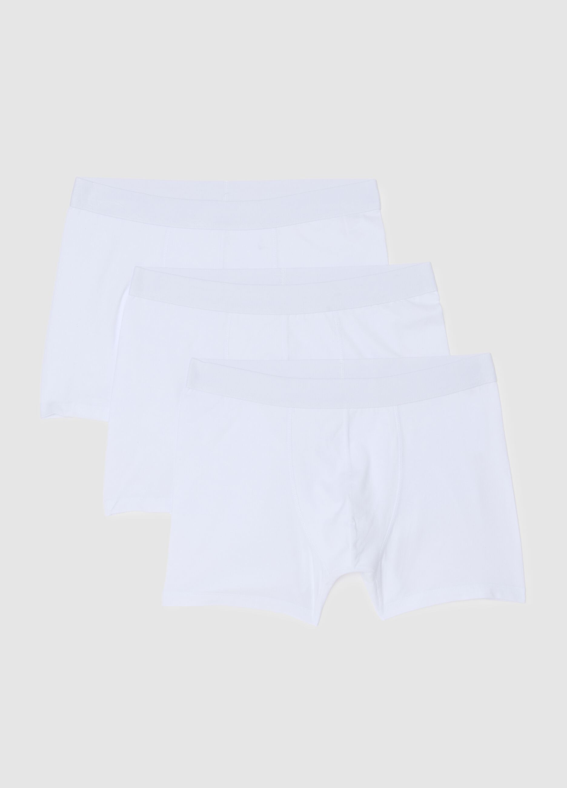 Regular Fit White Cotton Stretch Boxer Two-Pack Set