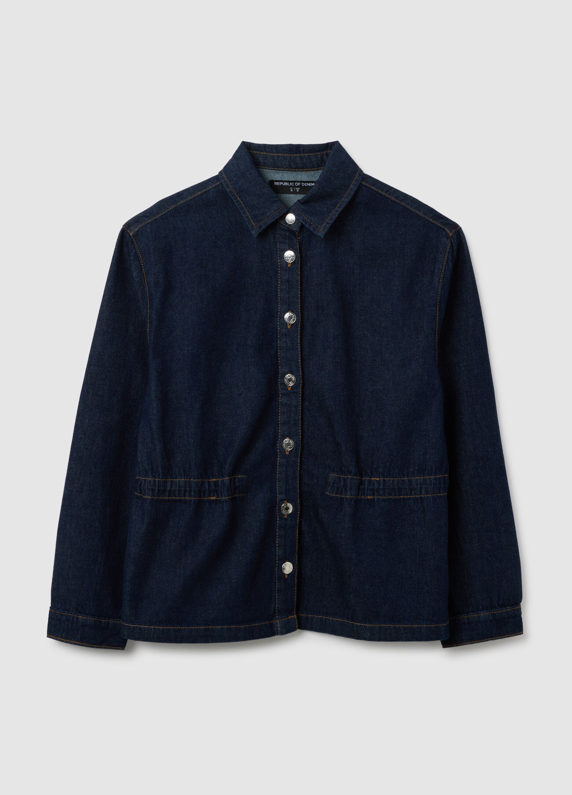 Camicia da donna in puro cotone denim