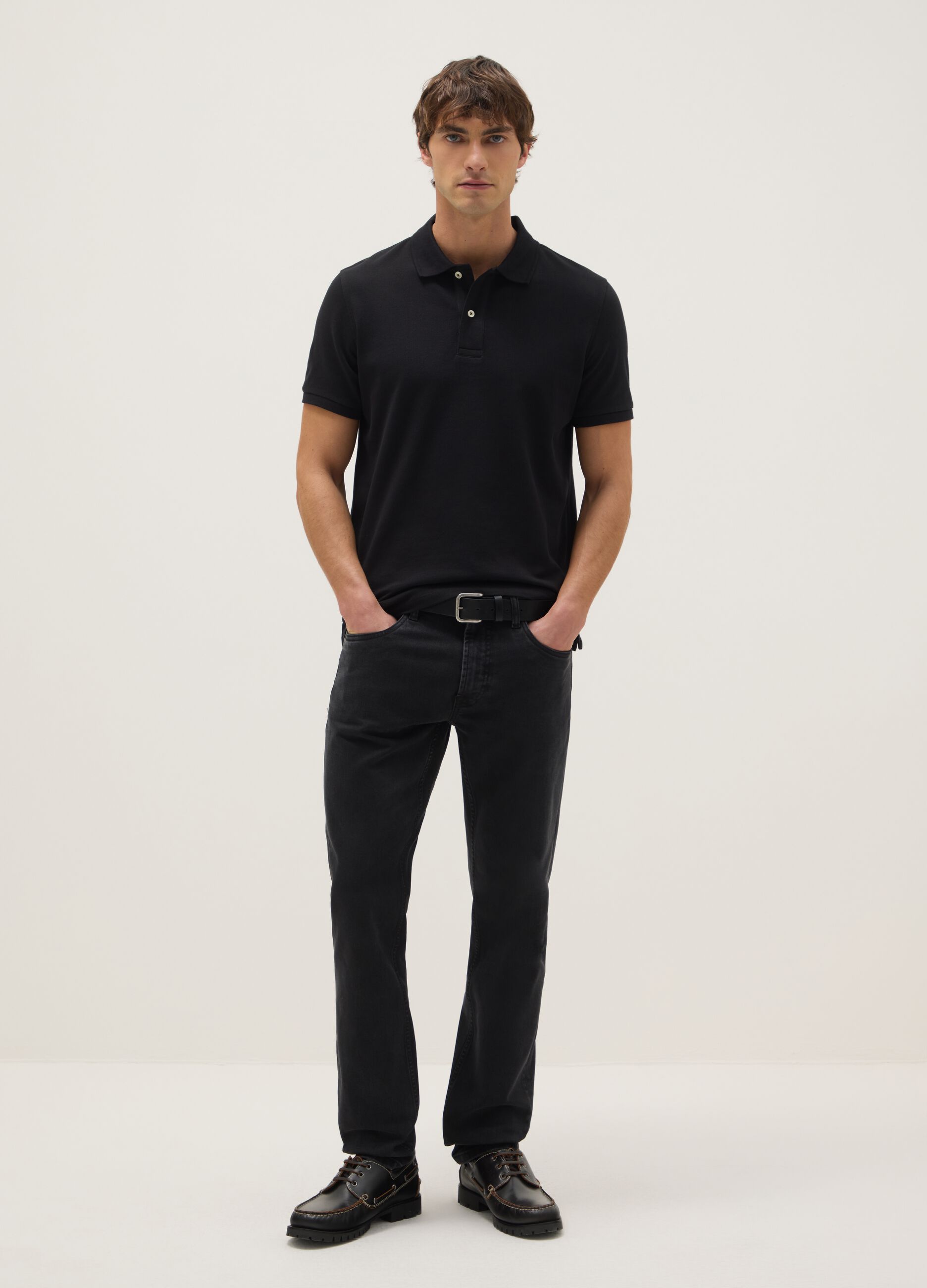 Jeans in denim nero slim fit