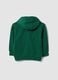 Felpa verde in puro cotone con cappuccio regular fit per bambino_5