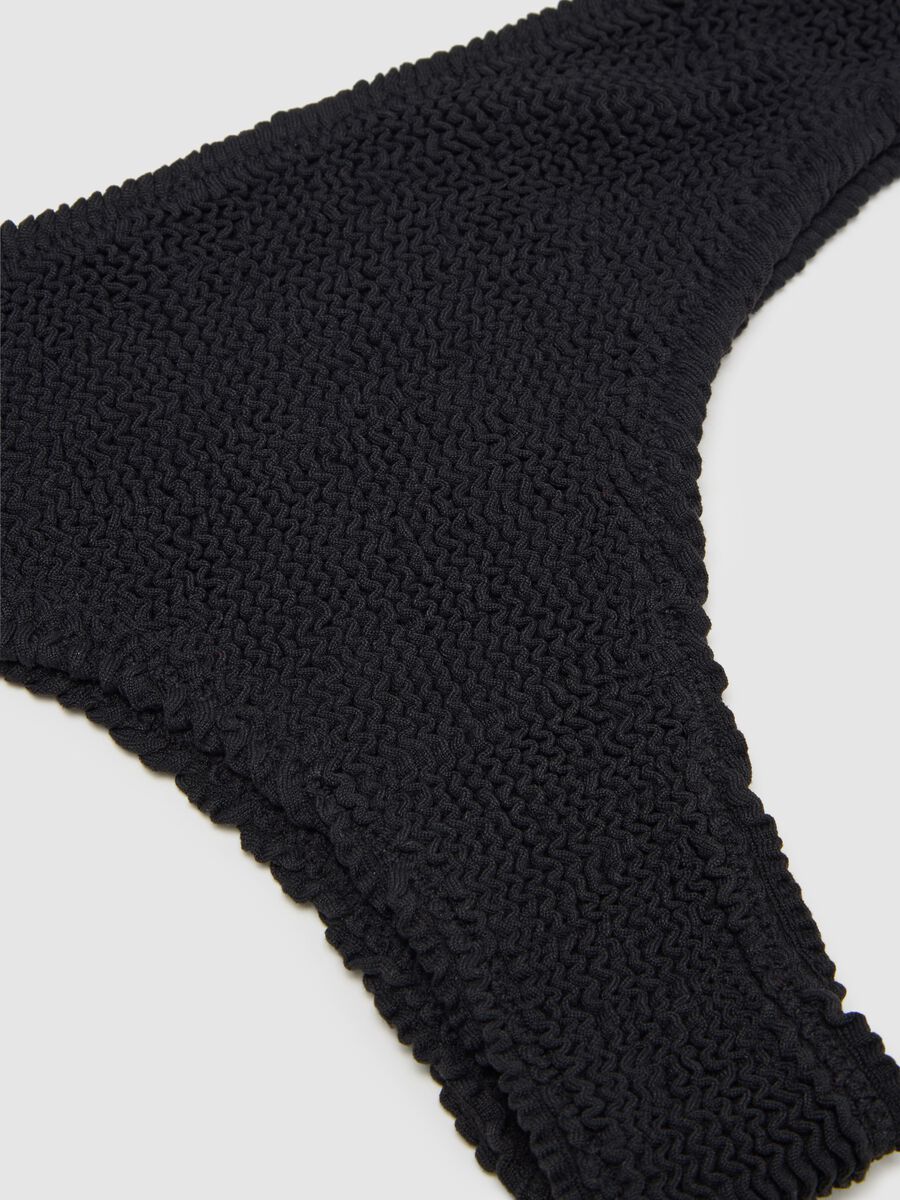 Women's Black Stretch Fabric Bikini_5