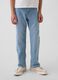 Children's regular fit blue denim stretch cotton trousers_1