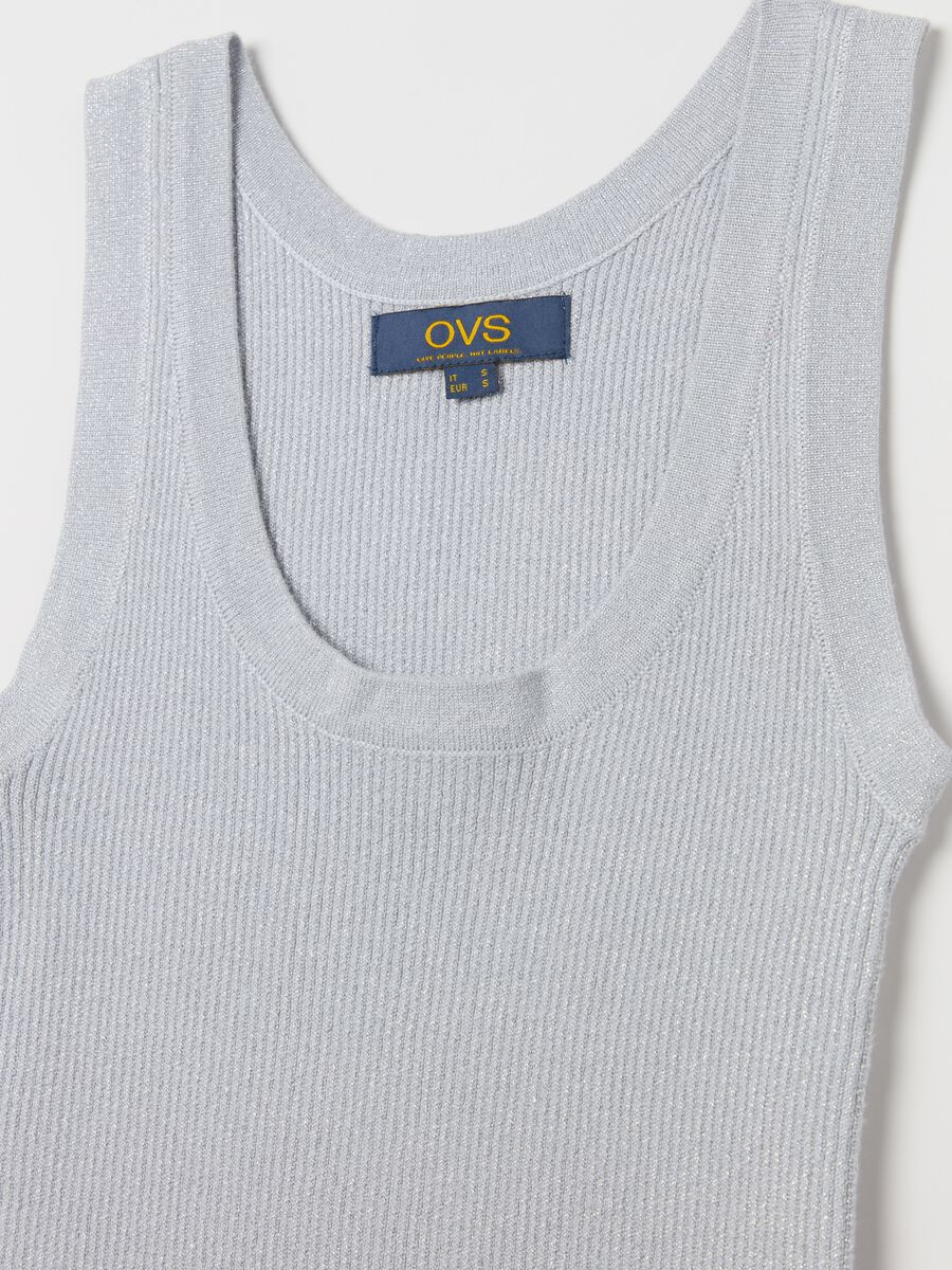 Ribbed lurex tank top_5