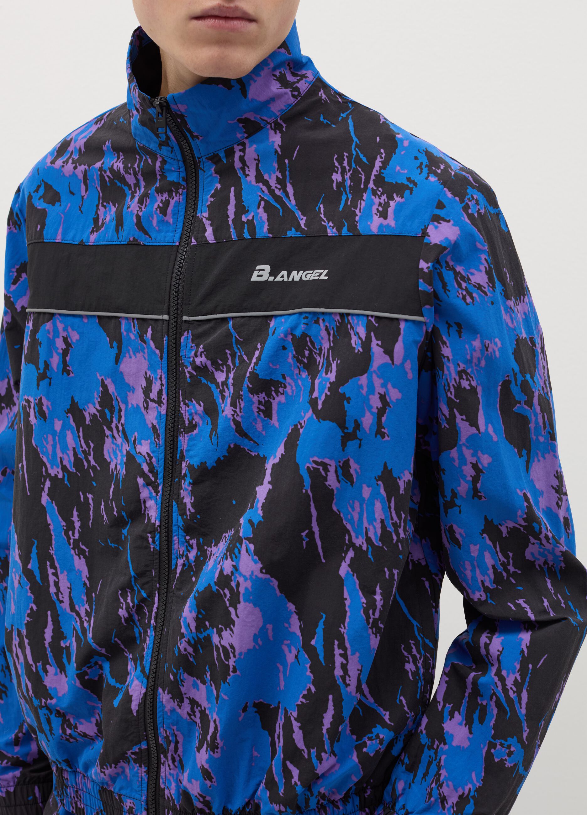 B.ANGEL X THE SEA BEYOND tie-dye full-zip sweatshirt with print