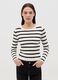 Ribbed top with striped pattern_0