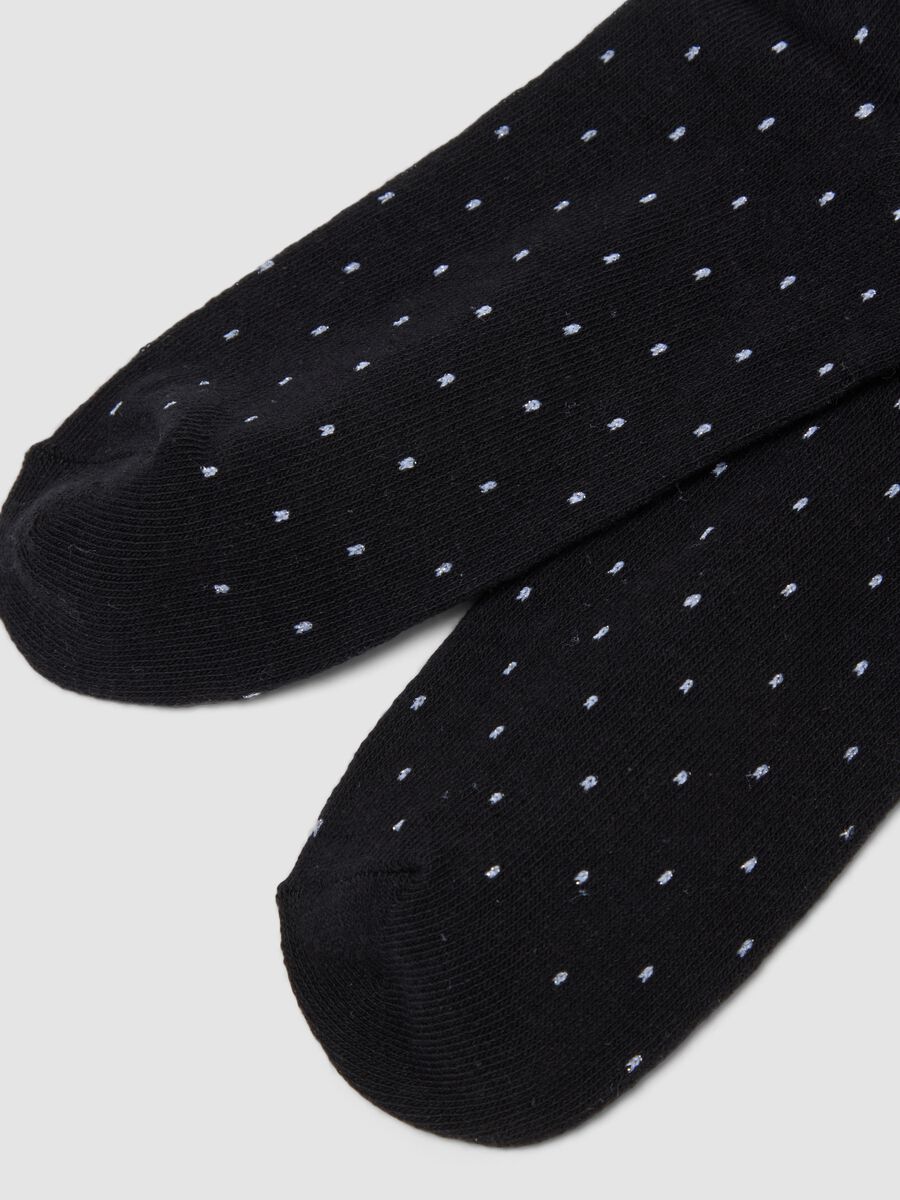2-pack of black organic cotton-blend socks with pattern_1